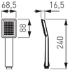 Chuveiro de mão Fdesign Anima Quadro preto FD8-101-22