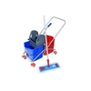 Cleaning trolley 2 x 20 l with wringer + complete mop + Lemon Floor