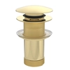 Click-clack plug 1 1/4" large, large collar without overflow, gold brass Sea-Horse -gold
