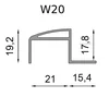 Closing profile for W20R Renoplast eaves profiles