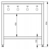 Cocina de gas 4-Palnikowa 24 kW Gas envasado Stalgast 979533