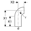 Codo PE d90/90st.