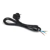 COLORED 3x1mm 1,5m power cable with grounding - Black