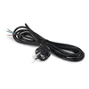 COLORED 3x1mm 3m power cable with grounding - Black