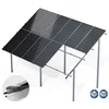 Complete photovoltaic ground structure (clamps, screws, keyways)