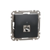 Computer socket RJ45 kat.6 STP, black anthracite SEDNA DESIGN