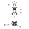 Concealed shut-off valve Tres Classic 24-K Gold 24215502OR