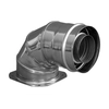 Concentric air-flue elbow 87° DN60/100 with mounting flange