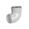 Concentric elbow for chimney systems PP-AL 87° DN80/125mm with gasket [EPDM] ONNLINE