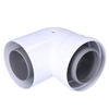 Concentric elbow for chimney systems PP-AL 87° DN80/125mm with gasket [EPDM] ONNLINE