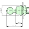 Conducir M22-WRS3 interruptor de llave 3 ubicación