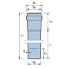 Conducta de canalizare externa din PVC 110x3.2x1000 SN8 clasa S ML (multistrat, spumat)