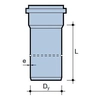 Conductă sanitară PP-HT, 40x1.8x2000 mm cenușă, pentru canalizare interioară