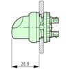 Conduire M22-WRLK-B interrupteur lumineux 2 emplacement bleu