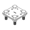 Conector cruzado 4-śrubowe M10 B=30mm (aço galvanizado por imersão a quente) AN-03G/OG/