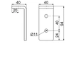 Conector de canal LCK2, espessura da folha 6,0mm