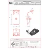 Conector para calha ZS, proteção contra raios, aço galvanizado