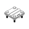 Conector transversal 4-śrubowe M6 3-płytkowe B=30mm (oțel galvanizat la cald) AN-05A/OG/-1