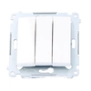 Conector triplu (modul)10AX, 250V~, cuple rapide Simon54 alb