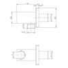 Conector unghiular pentru furtun Fdesign Inula negru FD8-601-22