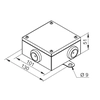 Conexão de metal e caixa de ramificação PMO1(5/3) E90