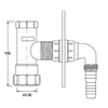 Conexão oculta para máquina de lavar ou lava-louças com válvula de ar McAlpine HC14WM32