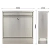 Conjunto cutie postala Hochhaus cheie 380x360x115mm inox