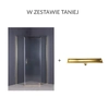 Conjunto de cabine de duche pentagonal Sea-Horse Stylio dourado 80 + ralo linear 60 cm dourado