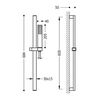 Conjunto de chuveiro 60 cm Tres 1.34.526