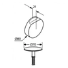 Conjunto de dreno e transbordamento Kludi Rotex 2000 cromada 710660500