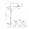 Conjunto de ducha termostático Ideal S Evo Ceratherm 100 cromo A6983AA