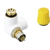 Conjunto esquerdo (duas válvulas + cabeçote) Coleção Danfoss X-tra para banheiro e radiadores decorativos, branco