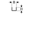 Connecting element for mounting profile