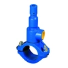 Connection drill NP.-1 DN 90/32 for PVC/PE pipes, wall up to 11 mm, gray cast iron GJL