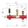 Consolle del riscaldamento centralizzatoFLEXCONSOLE PLUS, valvola 3 bar, manometro 3/4" GW