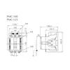 Contacteur 3 pôles 125A avec bobine à 400V AC 2NO+2NC 2 contacts normalement ouverts + 2 contacts normalement fermés