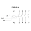 Contator modular com controle manual, montagem em trilho 40A, Contatos 4NO ST40-40-M