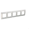 Cornice 5-krotna universale IP20 / IP44, argento opaco Simon54