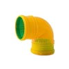 Cotovelo de drenagem 90ST para tubos DN 72-100 copo duplo universal