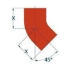 Cotovelo de ferro fundido SML 125/45 (ferro fundido cinzento sem soquetes)