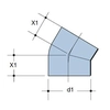 cotovelo PEHD 56/45 curto S12.5, preto, QS (fluxo rápido)