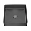 COUNTERTOP SINK STEEL WITH PLUG 36X36X10CM BLACK