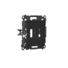 Cover for data communication sockets on Keystone, flat, double (module), black mat Simon54