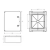 Cuadro eléctrico 400x300x170mm con contrapanel resistente a los rayos UV IP65 IK10 sin halógenos