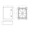 Cuadro eléctrico 500x350mm con puerta transparente IP65 IK10 UV sin halógenos