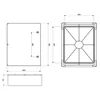 Cuadro eléctrico 700x500x250mm con contrapanel resistente a los rayos UV IP65 IK10 sin halógenos