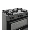 Cuisinière à gaz 5-Palnikowa avec four électrique Kwge-K90 noir