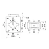 Current transformer 1200/5A for bar of 60mm 123 x 100mm 20VA