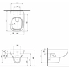 Cuvette de toilette suspendue Koło Style Rimfree (sans bride) avec revêtement reflex