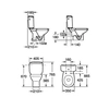 Cuvette de toilette Victoria avec sortie verticale